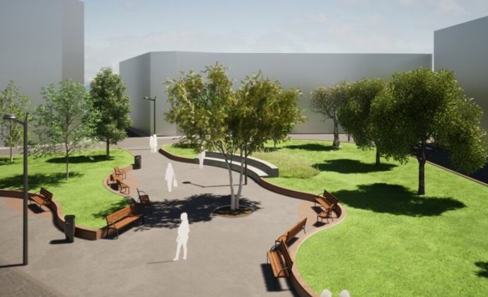 Archivo - Infografía del proyecto de la calle Costa Rica en el barrio de La Calzada (Gijón)