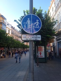 Señalización con restricciones a la movilidad cilista