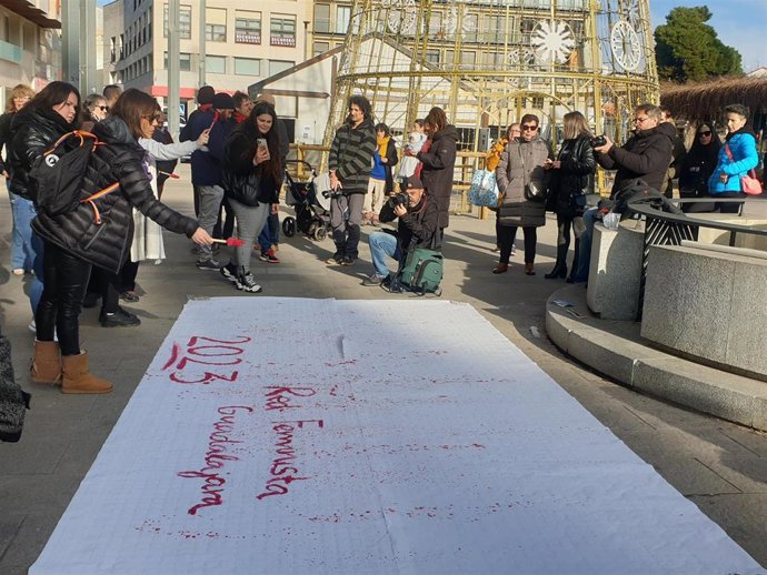 Concentración contra la violencia machista celebrada en Guadalajara