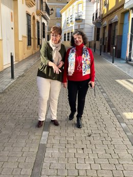 La subdelegada del Gobierno, Rafaela Valenzuela, y la alcaldesa de Moriles, Francisca Carmona, visitan un proyecto del PFEA 2021.