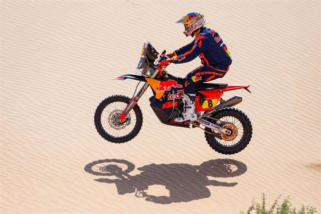 08 PRICE Toby (aus), Red Bull KTM Factory Racing, KTM, Moto, FIM W2RC, action during the Stage 10 of the Dakar 2023 between Haradh and Shaybah, on January 11, 2023 in Shaybah, Saudi Arabia - Photo Frédéric Le Floc’h / DPPI