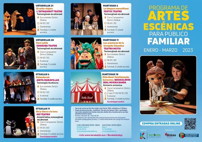 Cartel con la programación.