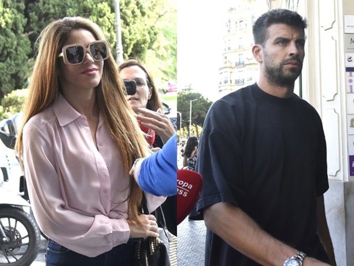Archivo - Shakira y Piqué, en uno de sus últimos cara a cara