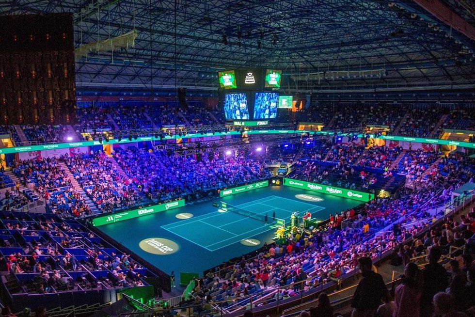 Vista de la pasada edición de la Copa Davis de Tenis en Málaga.