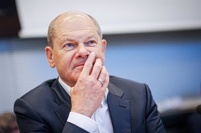 13 January 2023, Berlin: German Chancellor Olaf Scholz takes part in the Social Democratic Party of Germany (SPD) parliamentary group's annual kick-off retreat. After two days of deliberations, the largest government faction discusses international poli