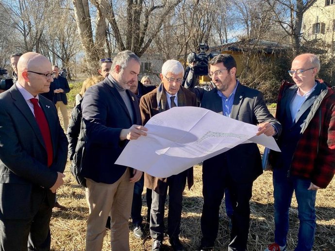 El conseller Manel Balcells, en su visita a La Seu d'Urgell para presentar el proyecto del Hospital Comarcal de l'Alt Urgell