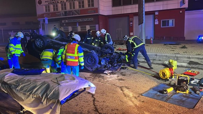 Herido grave tras chocar su vehículo con una isleta en Getafe