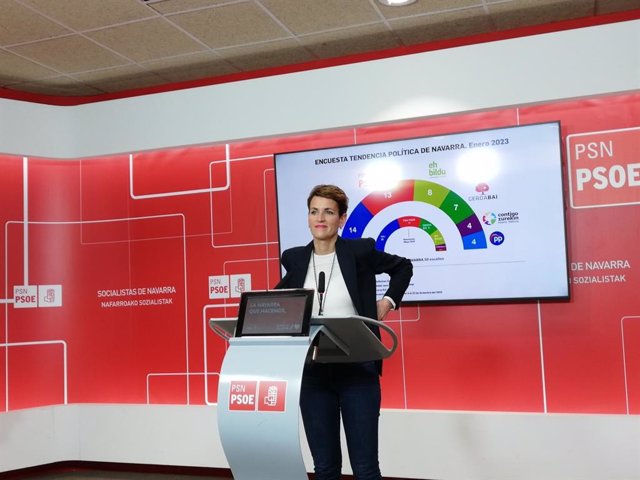 María Chivite, candidata del PSN a la presidencia del Gobierno de Navarra