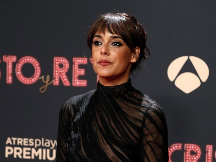 Belén Cuesta durante el estreno de la serie Cristo y Rey que está basada en la pareja que formaron Ángel Cristo y Bárbara Rey en los años ochenta