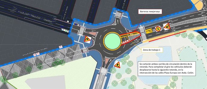 Este lunes se reinician las obras en el nudo de Vara de Rey que afectará puntualmente al tráfico y al estacionamiento