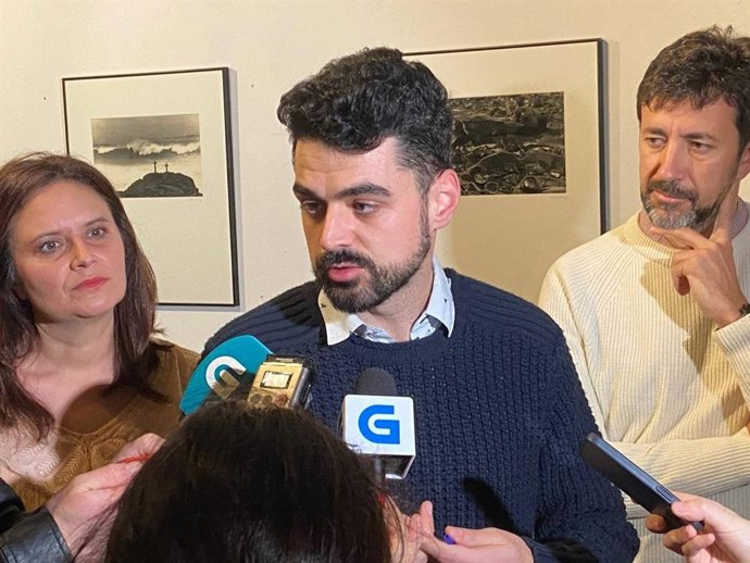 El coordinador nacional de Podemos Galicia, Borja San Ramón, en declaraciones a los medios.