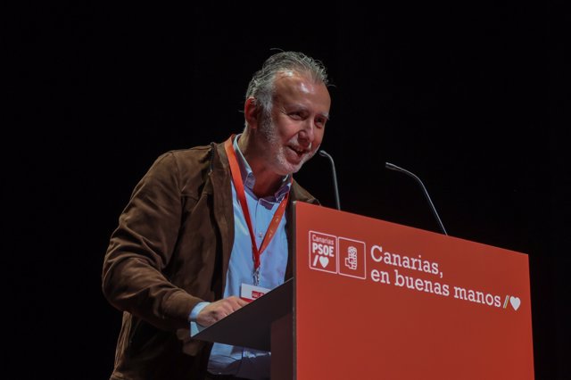 El secretario general del PSOE Canarias, Ángel Víctor Torres, este sábado en Gran Canaria