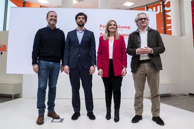La nueva Ejecutiva de Ciudadanos, de izquierda a derecha: Mariano Fuentes, Adrián Vázquez, Patricia Guasp y Carlos Pérez-Nievas. 