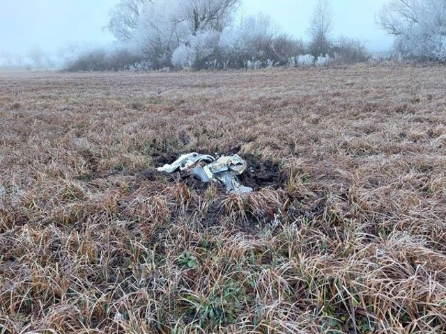 Restos de un presunto misil en el norte de Moldavia