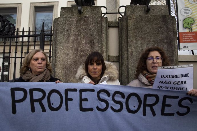 Protesta de profesoras en Portugal en una imagen de archivo