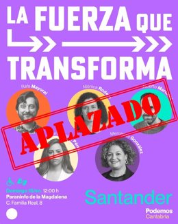 Aplazado el acto de Podemos en Santander