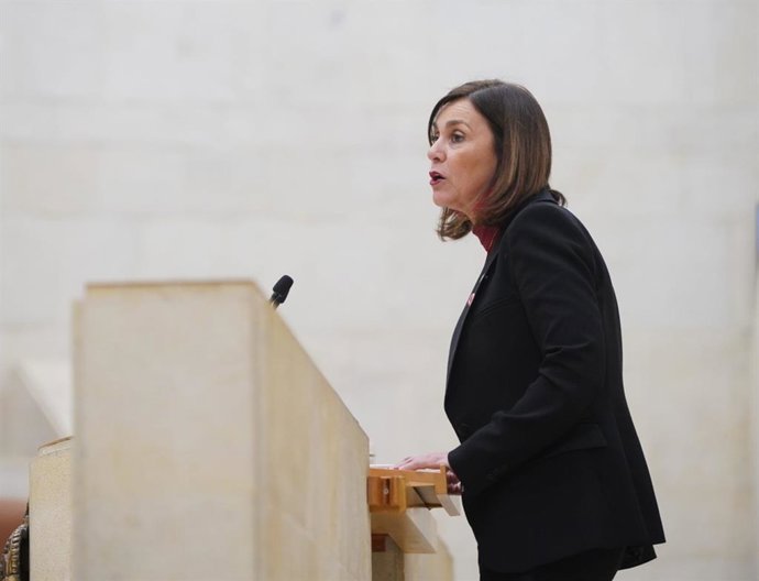 La consejera de Presidencia, Paula Fernández, en el Parlamento