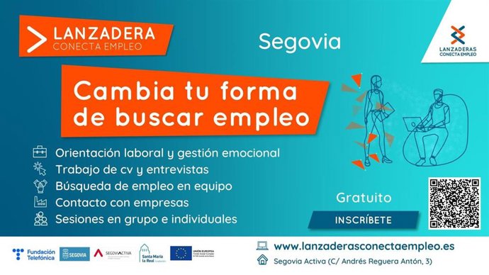 Cartel informativo de la Lanzadera.