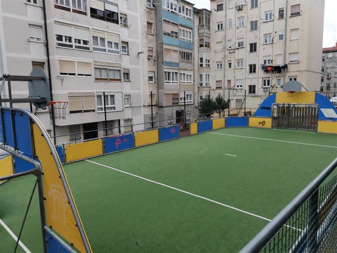 Pista deportiva de Bajada Ruamayor, en Santander
