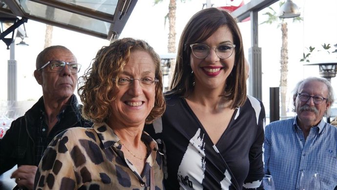 Sabrina Moh y Gloria Rojas en un acto del PSOE de Melilla