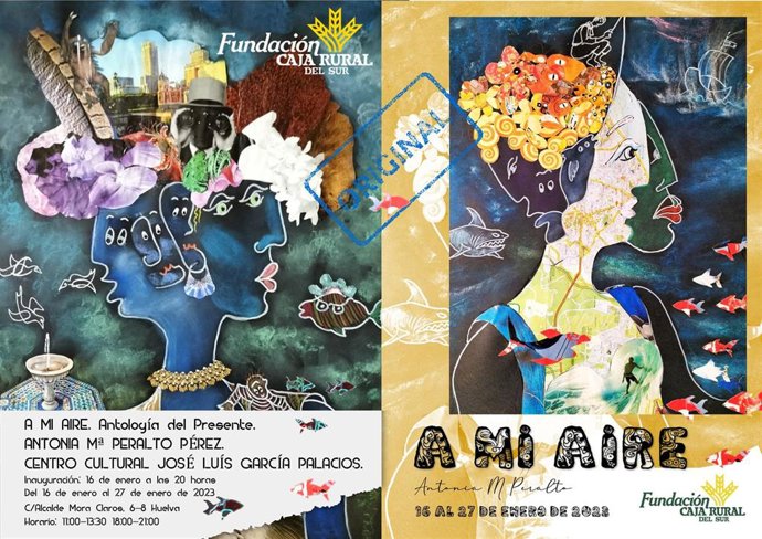 Cartel sobre la exposición de Antonia María Peralto