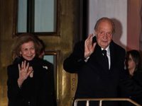 Don Juan Carlos y doña Sofía, juntos en Atenas para asistir al funeral de Constantino de Grecia con sus hijos y nietos