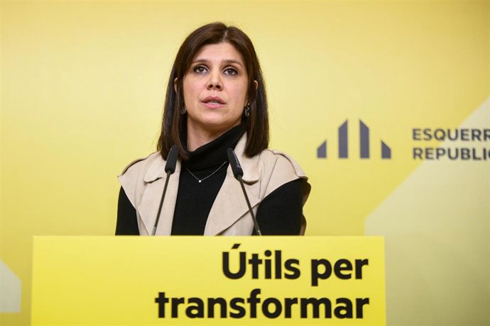 Marta Vilalta en rueda de prensa.