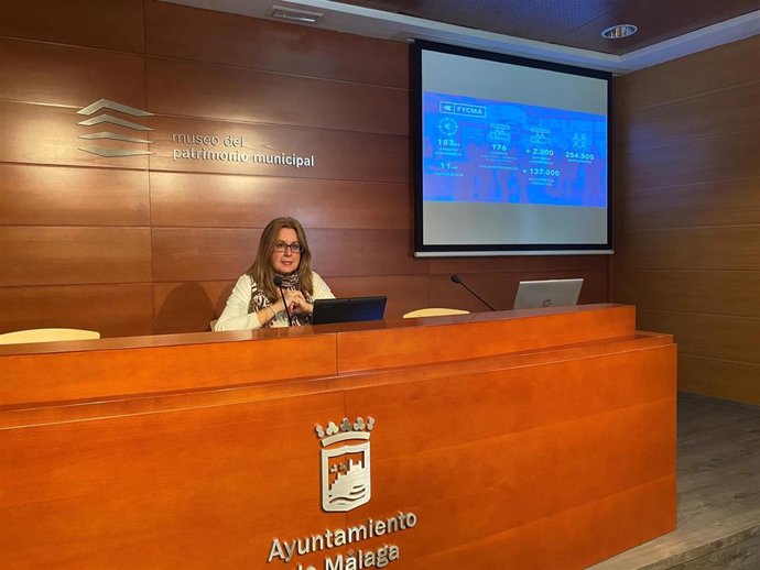 La concejala de Promoción de la Ciudad y Captación de Inversiones y edil responsable del Palacio de Ferias y Congresos, Rosa Sánchez, ha hecho balance de la actividad de Fycma durante 2002