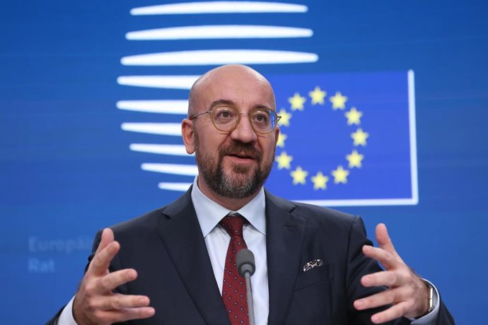 Archivo - HANDOUT - 15 December 2022, Belgium, Brussels: President of the European Council Charles Michel speaks during a press conference at the end of the second day of the EU leaders summit. Photo: Dario Pignatelli/EU Council/dpa - ATTENTION: editori