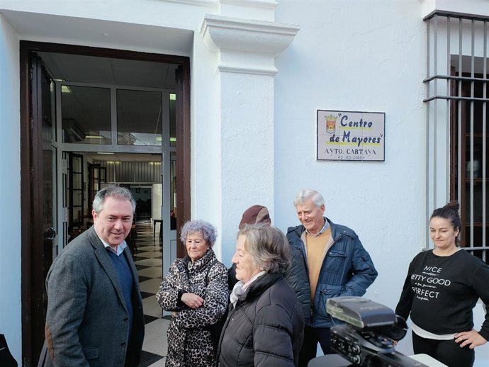 El secretario general del PSOE de Andalucía, Juan Espadas, en Cartaya (Huelva).