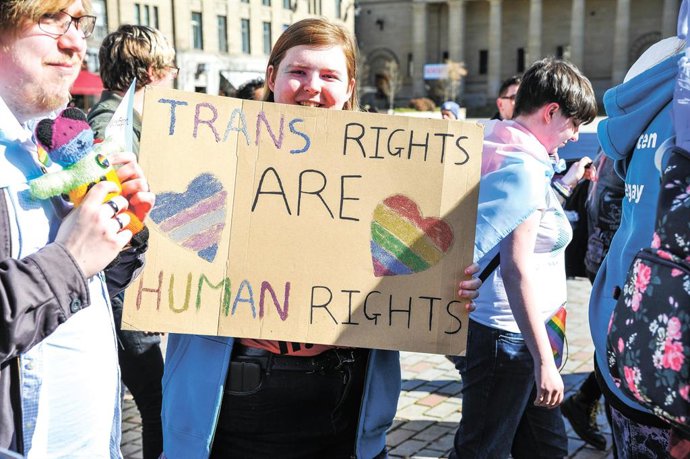 Manifestació a Esccia en defensa dels drets de les persones trans
