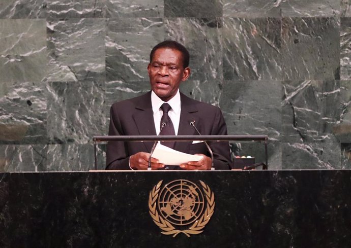 Archivo - El presidente de Guinea Ecuatorial, Teodoro Obiang Nguema Mbasogo