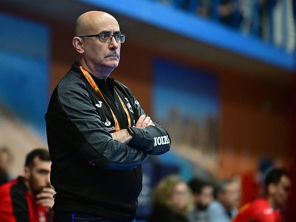 Jordi Ribera, seleccionador nacional de balonmano, durante un partido