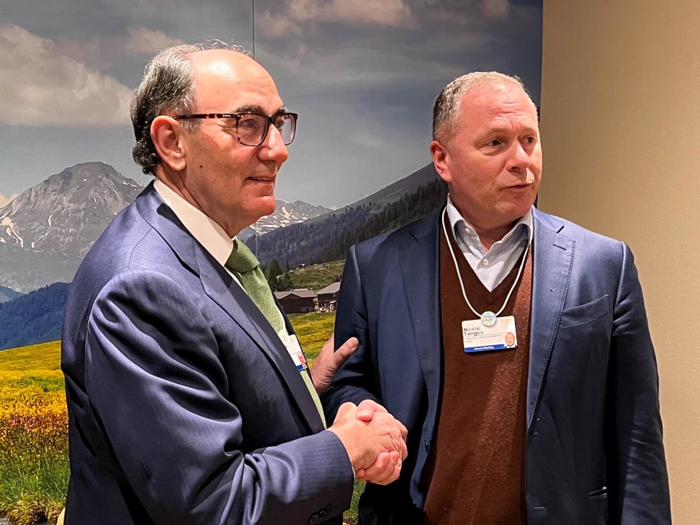 Ignacio Galán, presidente de Iberdrola, y Nicolai Tangen, CEO de Norges Bank Investment Management.