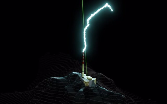 En las pruebas realizadas en la cima del Säntis, los científicos comprobaron que la descarga podía seguir el rayo láser durante varias decenas de metros antes de alcanzar la torre del operador Swisscom.