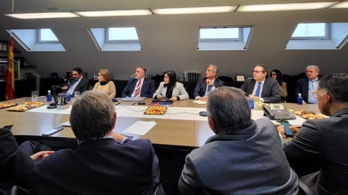 Reunión de la delegación dominicana con empresarios españoles en Madrid