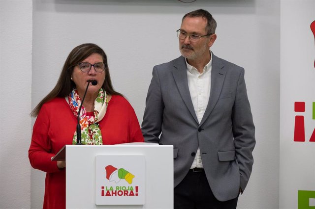 Archivo - Los portavoces de La Rioja 'Ahora! Inmaculada Sáenz y Rubén Antoñanzas