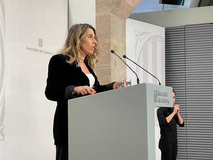 La portavoz del Gobierno de la Generalitat, Patrícia Plaja, en una rueda de prensa este martes 17 de enero de 2023.