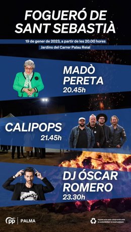 Cartel del 'fogueró' de Sant Sebastiá.