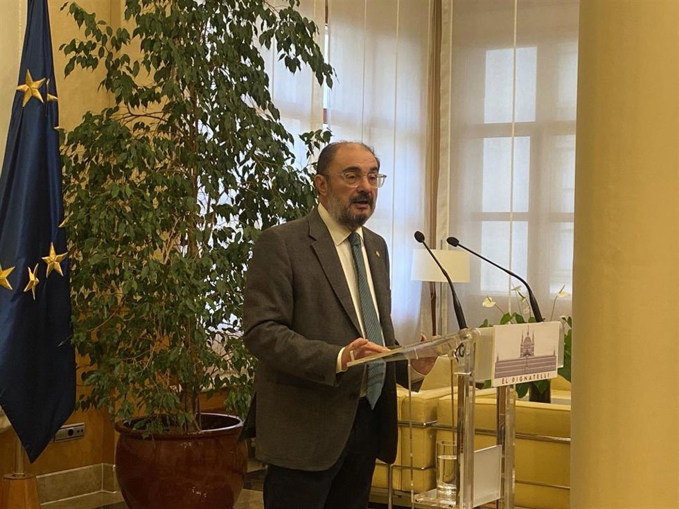 El presidente del Gobierno de Aragón, Javier Lambán.