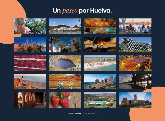 Collage de diferentes municipios de Huelva.