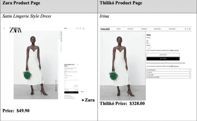 Zara denuncia a una empresa estadounidense por vender su ropa como propia a precios "exorbitados"