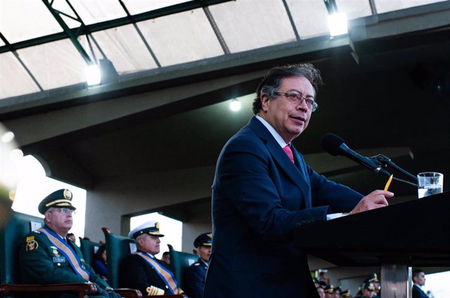 Archivo - El presidente de Colombia, Gustavo Petor, en un evento en Bogotá