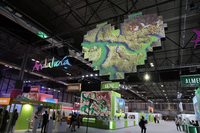 Archivo - La sección dedicada a Andalucía, en Fitur 2021, a 19 de mayo de 2021. Archivo.