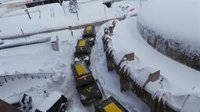 La nieve complica la circulación en la autovía A-67 y puntos de la red autonómica