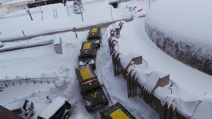 Archivo - Carreteras de Cantabria afectadas por la nieve