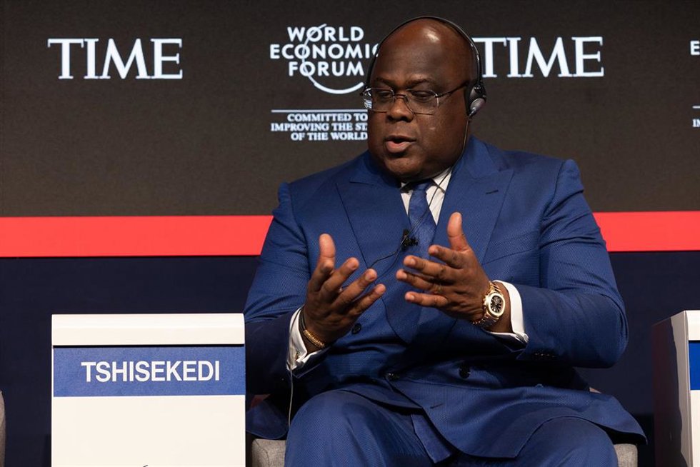 El presidente de República Democrática del Congo, Félix Tshisekedi, en el Foro Económico Mundial en Davos