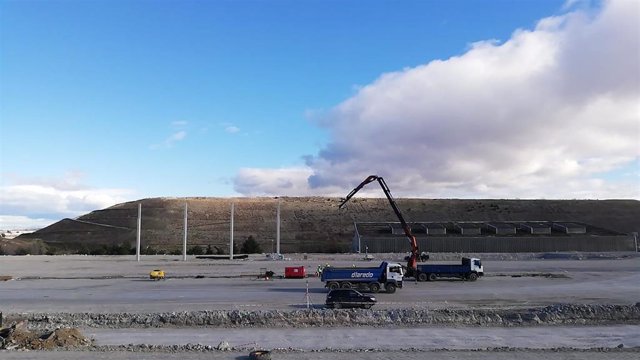 Obras de la nueva planta de compostaje en el Parque Tecnológico Valdemingómez.
