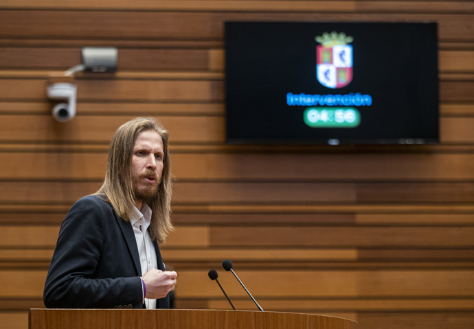 El candidato de Unidas Podemos a la Presidencia de la Junta de Castilla y León, Pablo Fernández