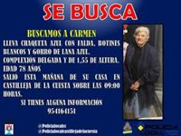 Piden colaboración ciudadana para localizar a una anciana desaparecida en Castilleja de la Cuesta (Sevilla)